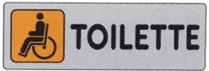 ETICHETTE ADESIVA TOILETTE DISABILI 1590.96.90 D&B