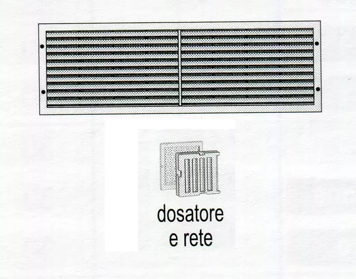 Griglia rettangolare e incasso er7123n la ventilazione