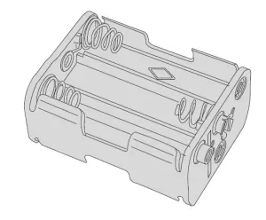 PORTAPILE PLASTICA PER CASSAFORTE 9V 107114000 CISA