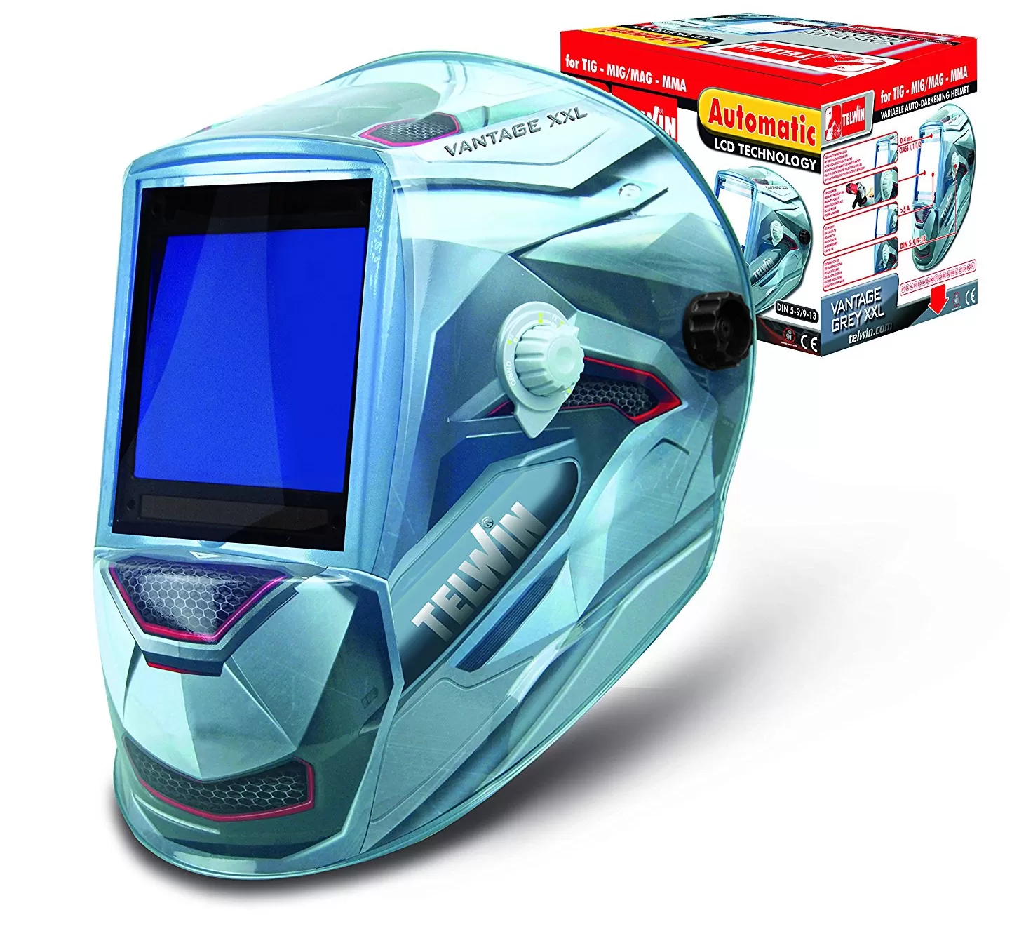 Maschera telwin vantage grey xxl 802937