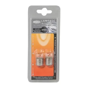 2 LAMPADINE 12V 5W SFERA BAY15D SAIFE
