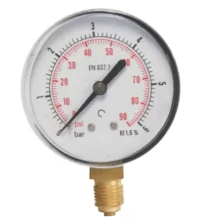 MANOMETRO 63MM A SECCO ATTACCO RADIALE MN65 KONFIT