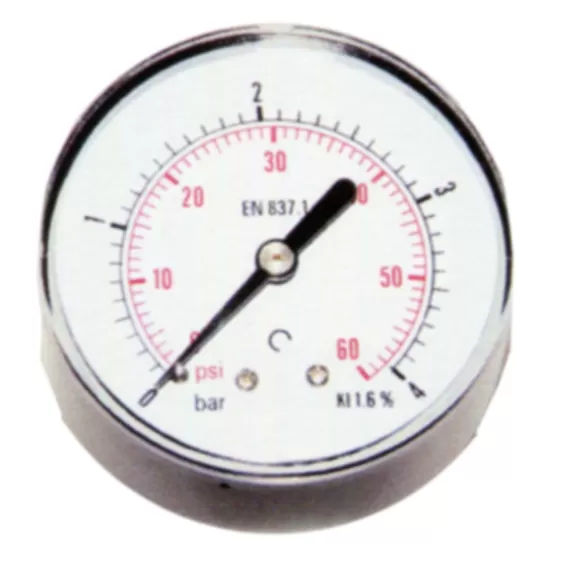 Manometro 63mm a secco attacco posteriore mn60 konfit
