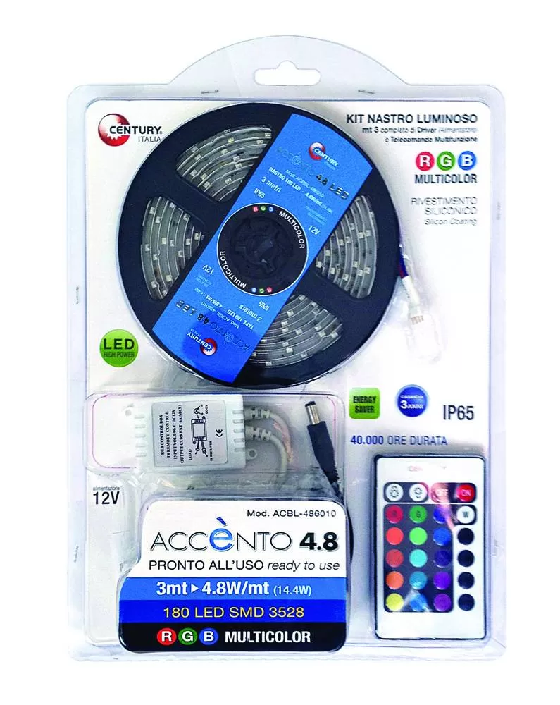 Kit nastro luminoso led acrbl-486010 century
