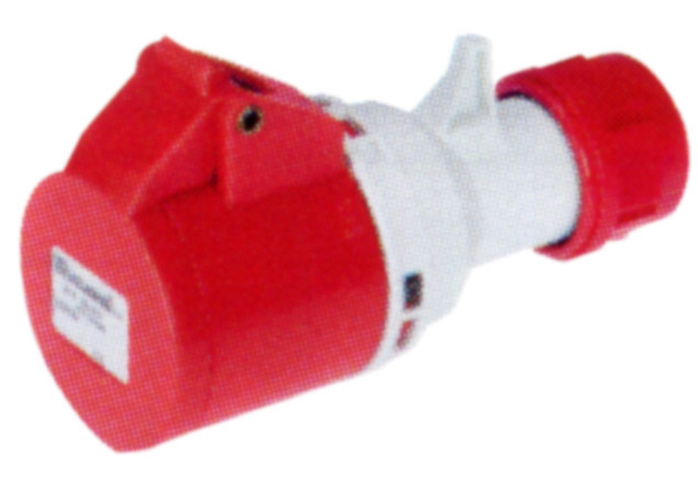 ELETTROCANALI EC69083 Presa Industriale Rossa 16A 3P+T IP65 380V – Certificato IMQ, Materiale ABS