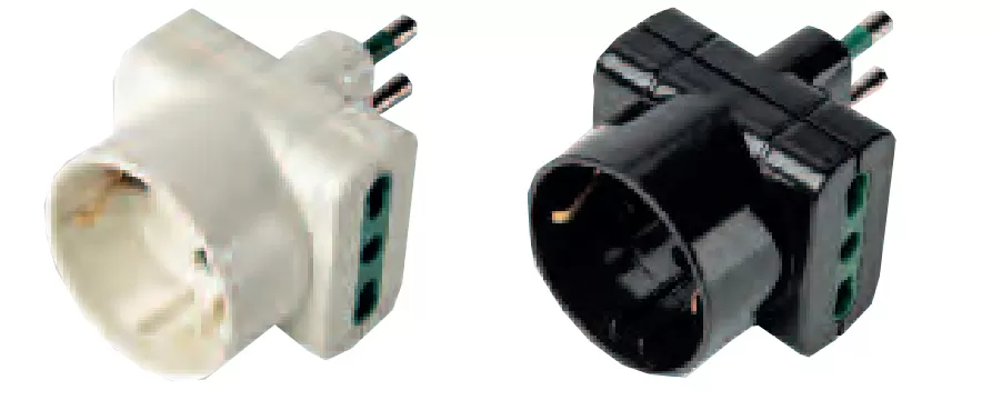 Adattatore triplo 16a 2p+schuko eck336 ec elettrocanali