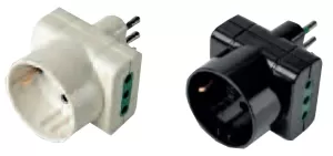 ADATTATORE TRIPLO 10A 2P+SCHUKO ECK33607 EC ELETTROCANALI