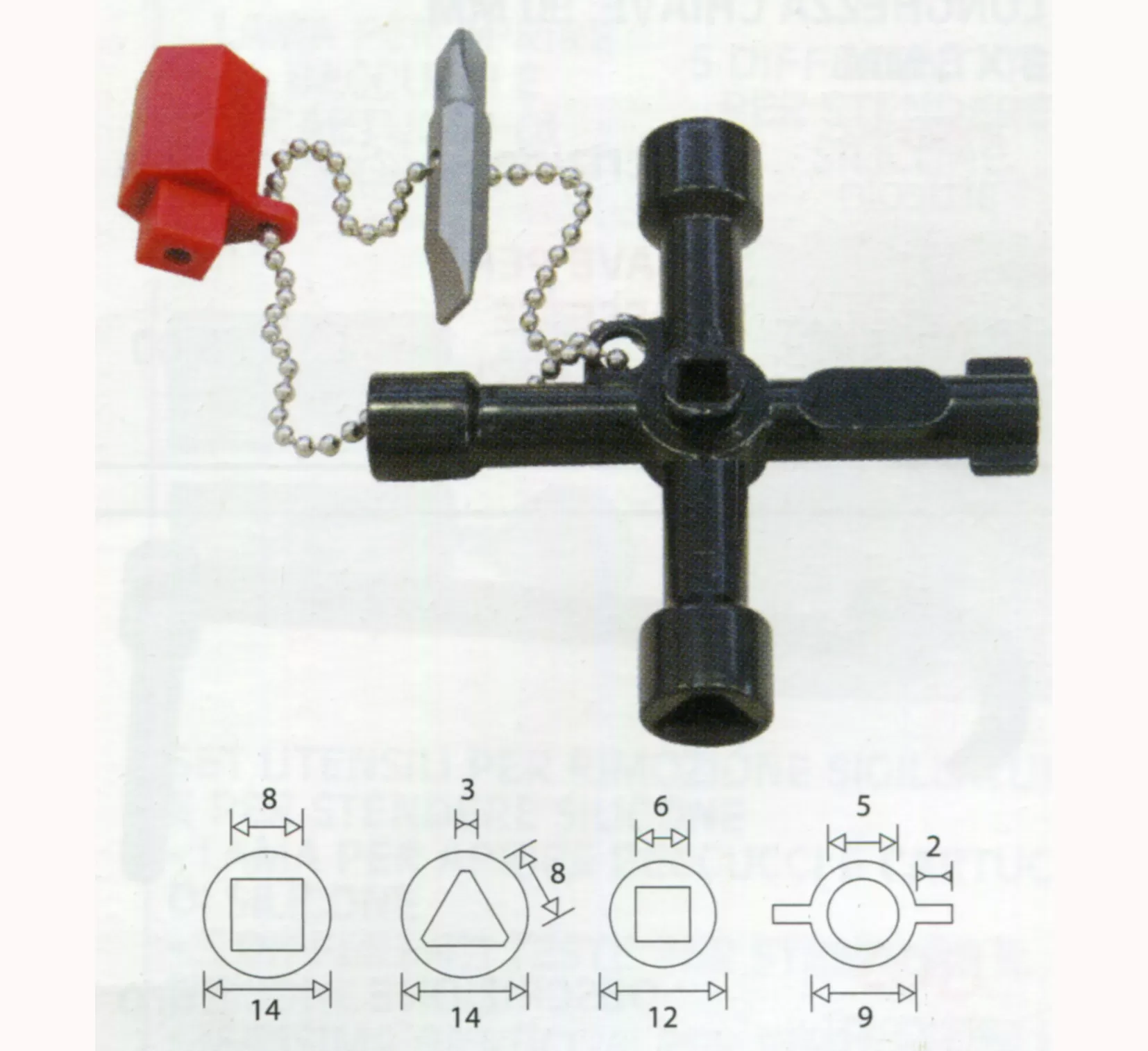 Chiave universale per cassette fermec 14899