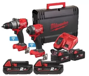 KIT MILWUAKEE M18ONEPP2A3-502X + 2 BATTERIE 18V 2AH