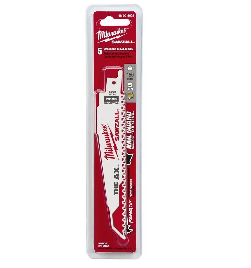 Conf. 5 lame demolizione heavy-duty 48-00-502 milwaukee