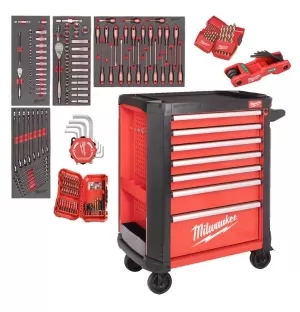 CARRELLO 7 CASSETTI 179 UTENSILI MILWAUKEE