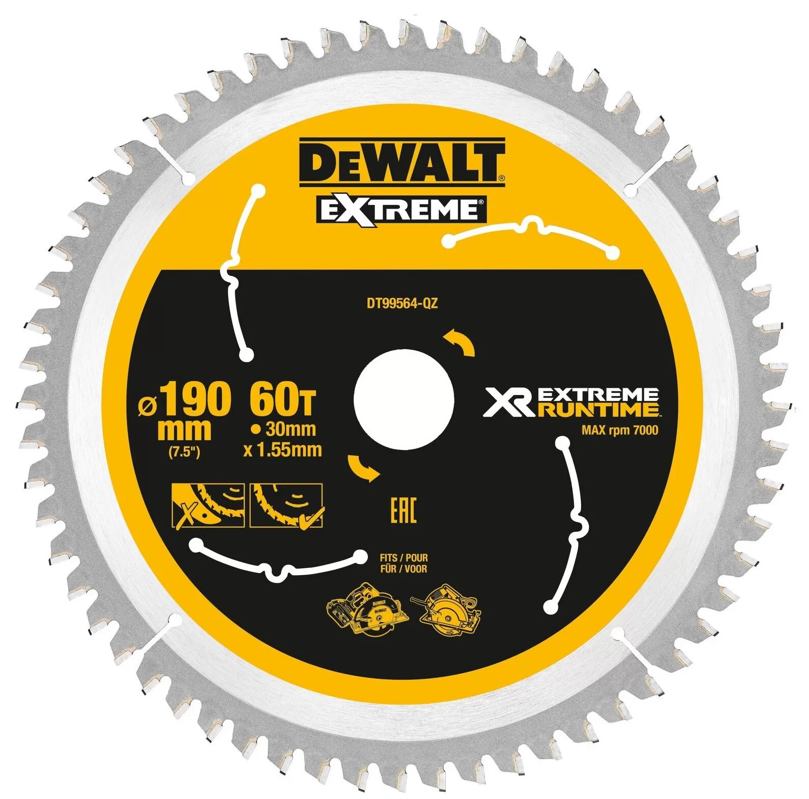 Lama sega circolare dt99564-qz dewalt extreme xr