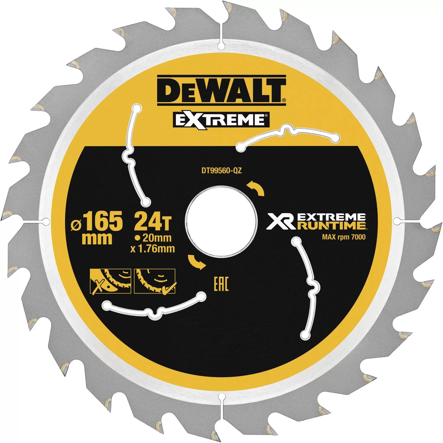 Lama sega circolare dt99560-qz dewalt extreme xr