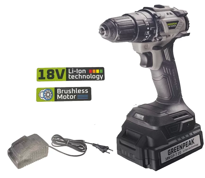 Avvitatore a batteria brushless gp-tab b 18 greenpeak
