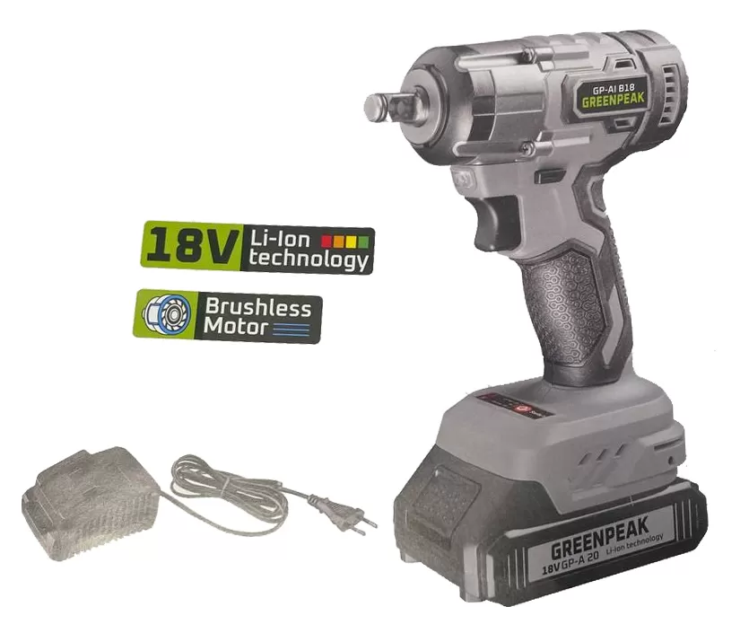 Avvitatore ad impulsi a batteria 18v gp-ai b18 greenpeak