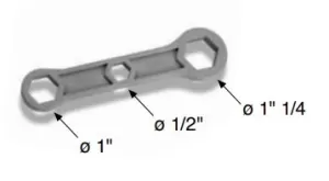 CHIAVE TAPPI-RIDUZIONI 101000001 RACCORDERIE METALLICHE