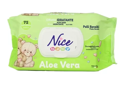 Confezione 72 saviette baby nice aloe