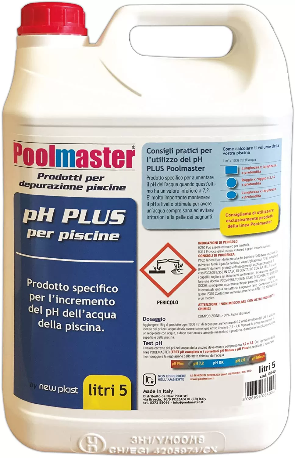 Regolatore ph plus 5lt poolmaster