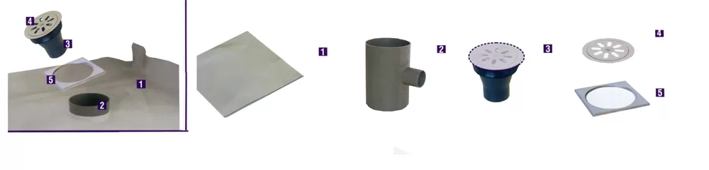 Pozzetto incollato a guaina pvc pd01012 bampi