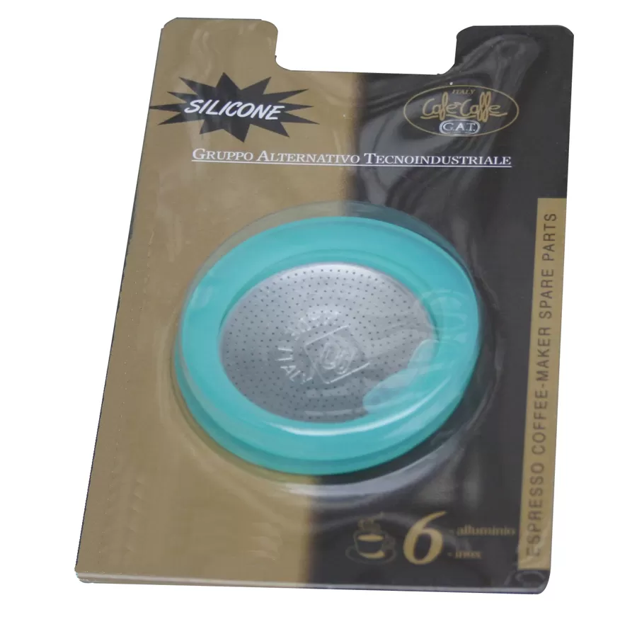 Conf. guarnizione con filtro per moka 6 tazze g.a.t.