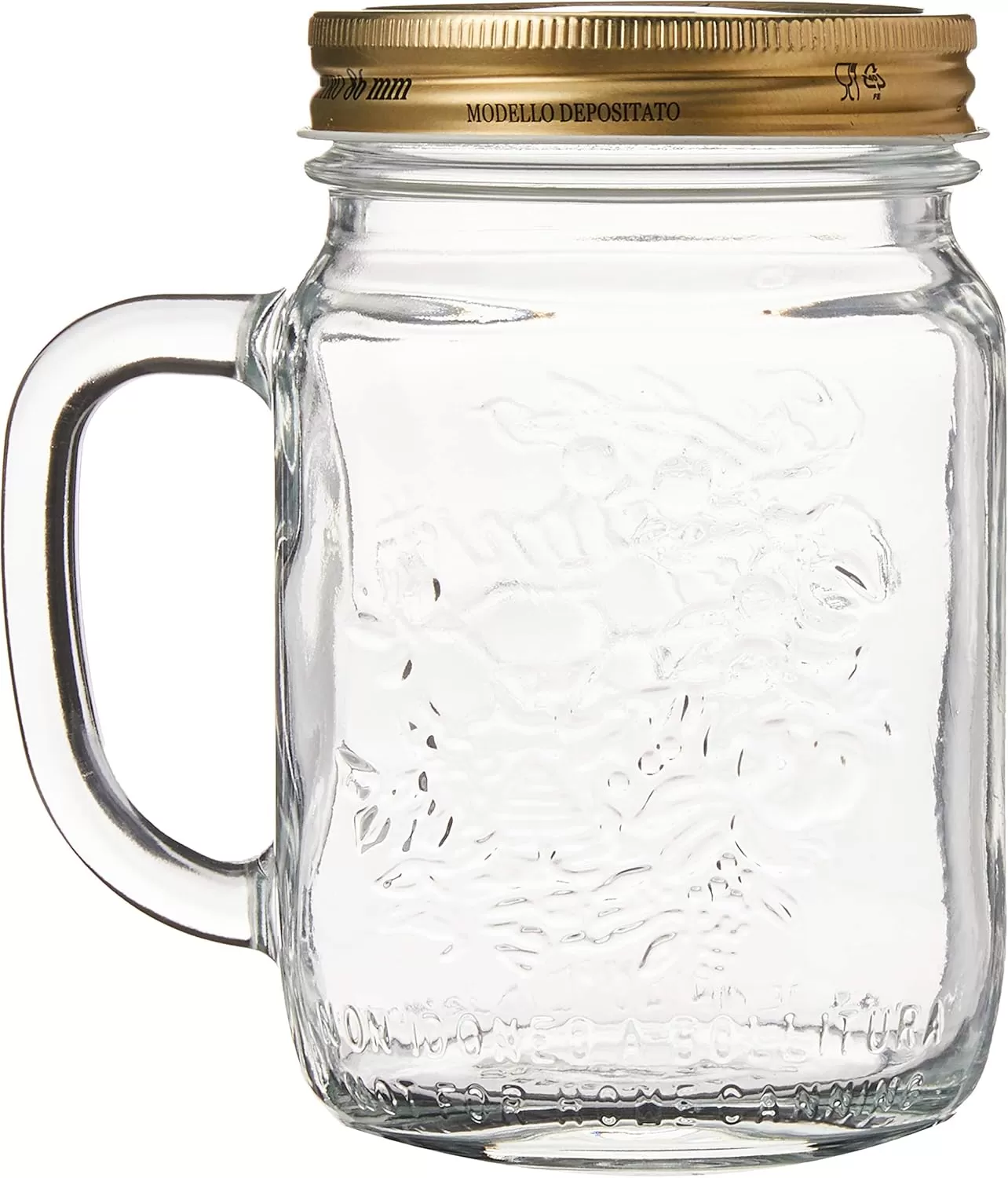 Vaso 4 stagioni con coperchio e manico bormioli