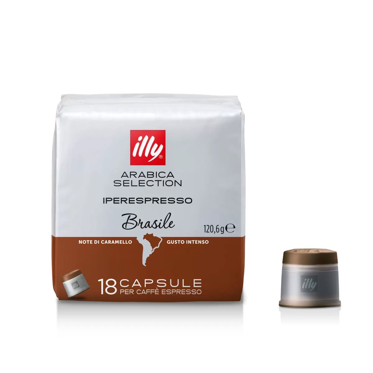 Confezione 18 capsule caffè brasile illy