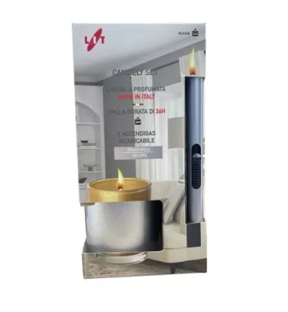Candela profumata con accendino litgas