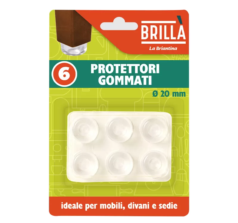 Confezione 6 prottetori gomma pro04444a la briantina