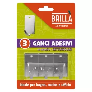 CONFEZIONE 3 GANCI METALLO RETT. GAN04436A LA BRIANTINA
