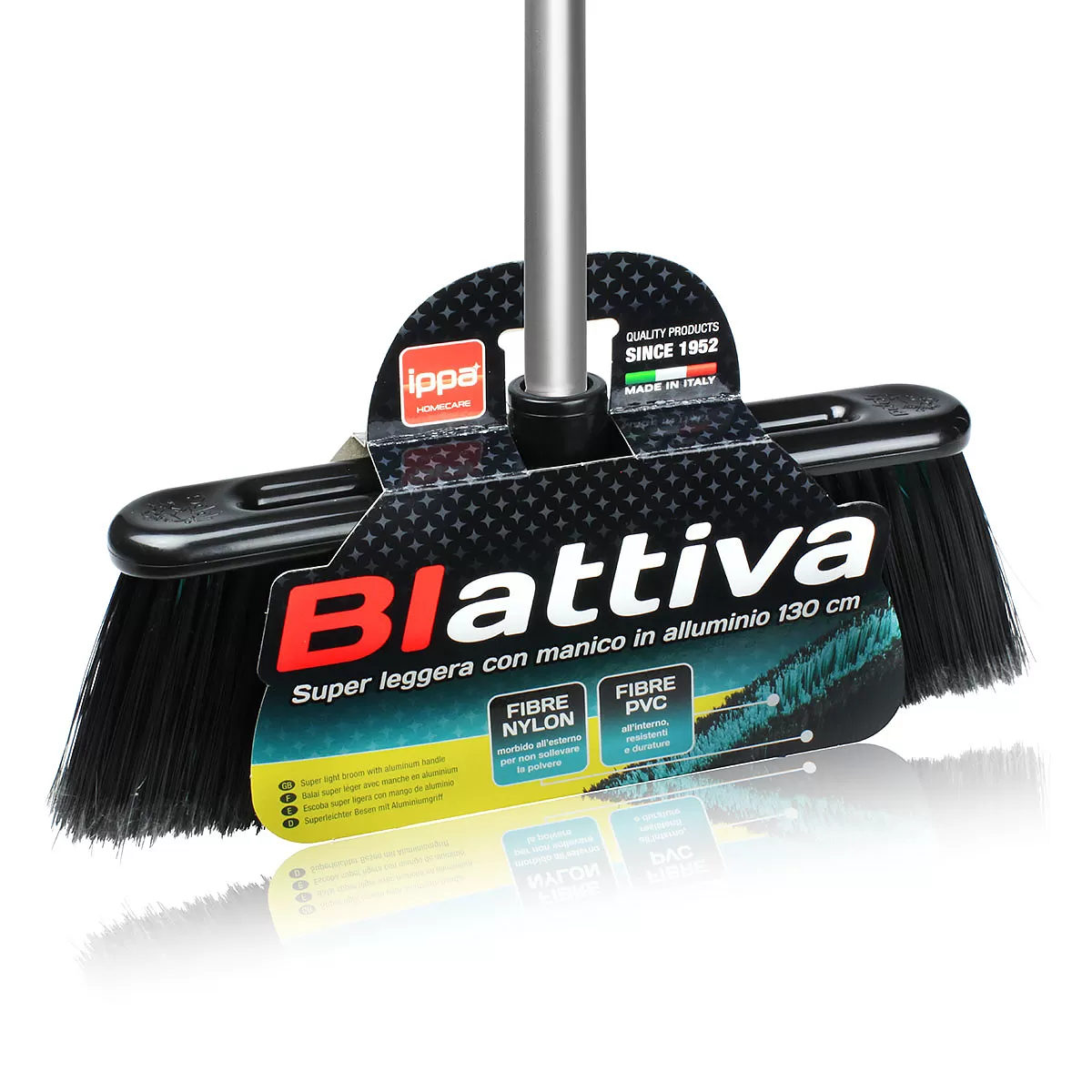 Scopa con manico biattiva 385 ippa