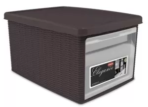 SCATOLA ELEGANCE MOKA 15LT 30003 STEFANPLAST