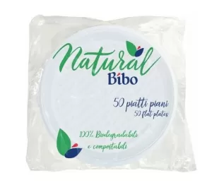 CONFEZIONE 50 PIATTI PIANI BIBO