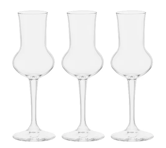 Confezione 3 calici grappa riserva bormioli