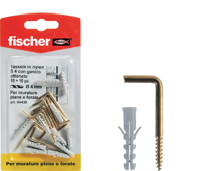 Tassello in nylon con gancio s 4 g k fischer