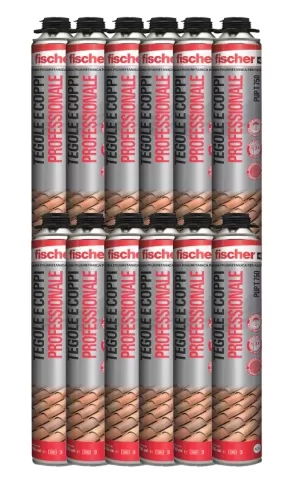 CONFEZIONE 12 SCHIUME POLIURETANICHE PU T 750 FISCHER