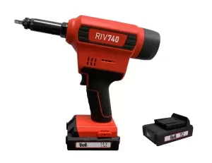 RIVETTATRICE A BATTERIA RIV 740 CON 2 BATTERIE RIVIT