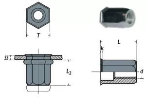 INSERTI FILETTATI ESAGONALI 311500 RIVIT