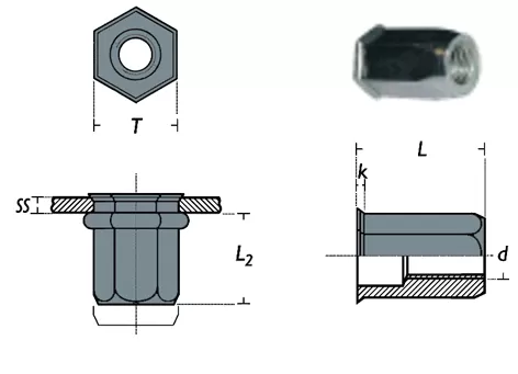 Inserti filettati esagonali 311500 rivit