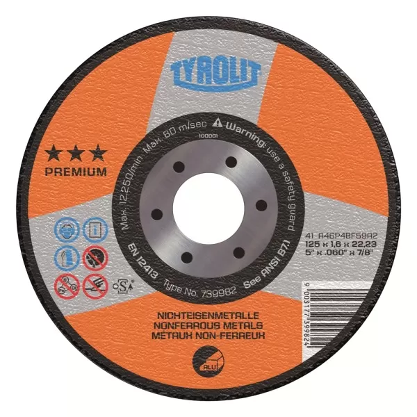 Disco alluminio premium a30n-bfxa centro depresso tyrolit