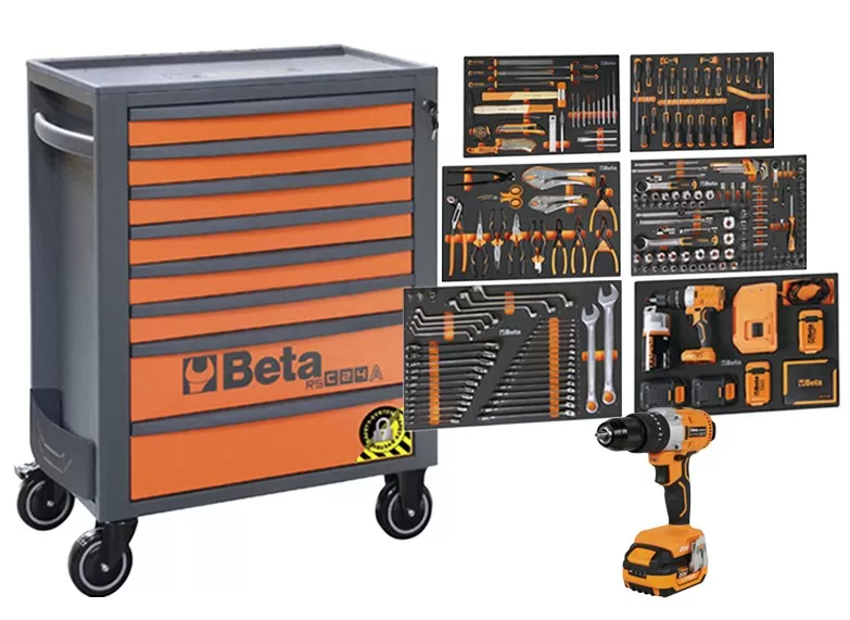 Carrello 8 cassetti rsc24a/8-vil beta 411 utensili