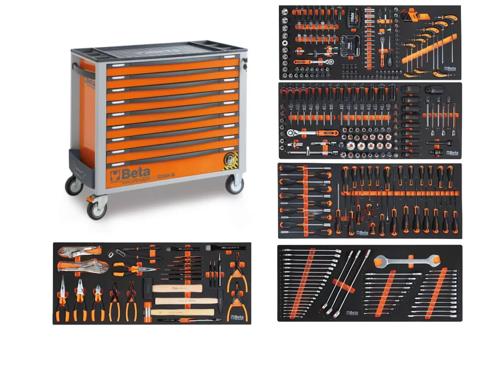 Carrello 7 cassetti 418 utensili rsc24axl/7-5m beta