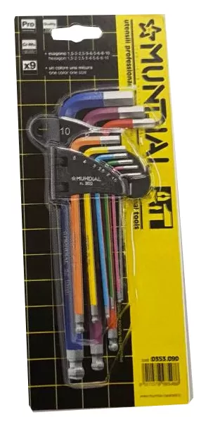 Serie chiavi esagonali sferica 0353.090 mundial