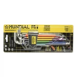 SERIE 9 CHIAVI ESAGONO PLASTICATE 0354.090 MUNDIAL