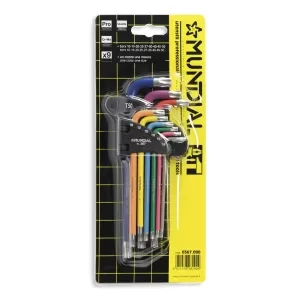 SERIE CHIAVI TORX LUNGHE MULTICOLOR 0353.090 MUNDIAL