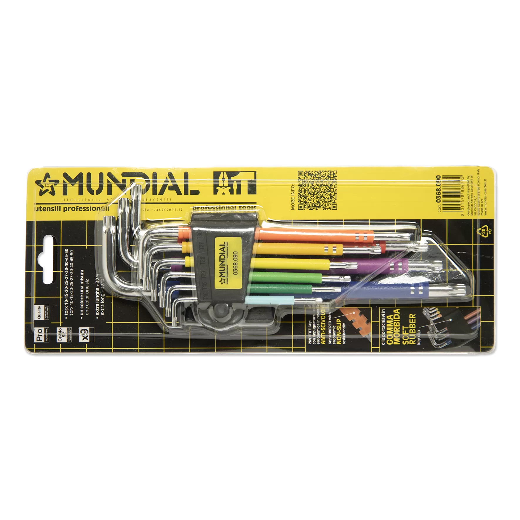 Serie chiavi torx plasticate mundial 0368.090