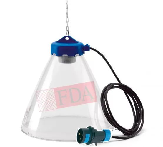 Riflettore in policarbonato trasparente fda 00034 ce
